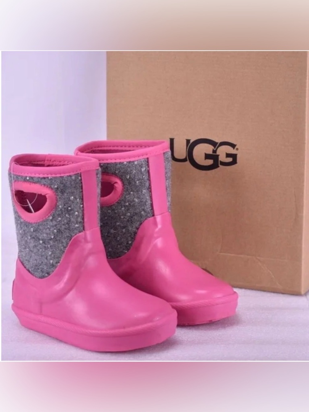KIDS' UGG KEX RUBBER RAIN BOOT Size 10